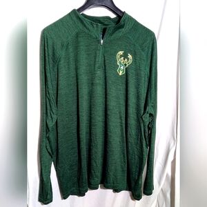 Men's Milwaukee Bucks 1/4 zip light‎ weight pullover | Size 4X